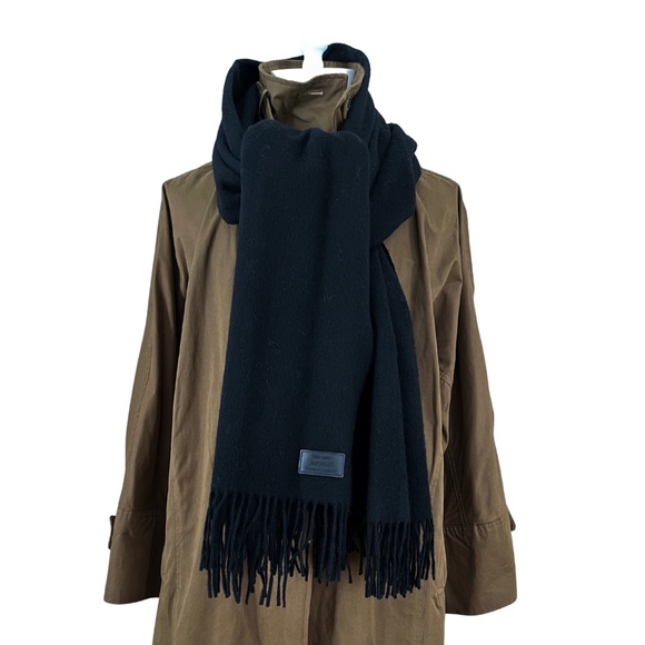 Rudsak | 100% Wool Scarf with Fringe – Black - Picture 7 of 7